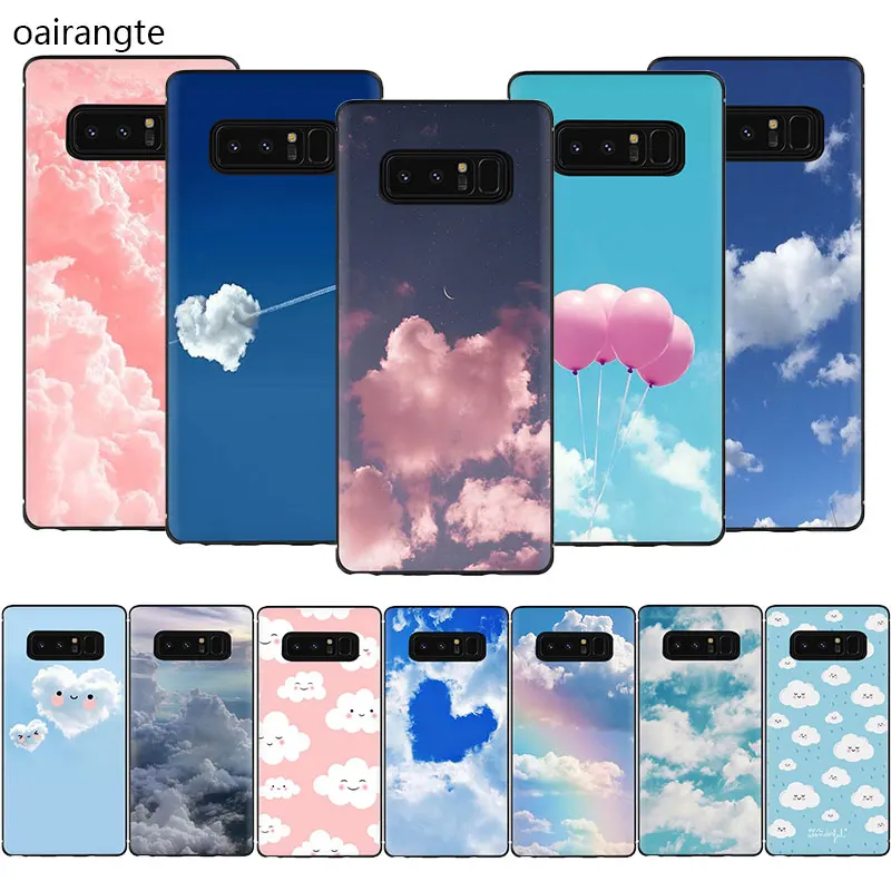 

clouds on blue sky Soft TPU Phone Cover Case For Samsung Galaxy A5 A6 7 8 9 2018 A10S 20S 30S 40S 50S 60 70 J6