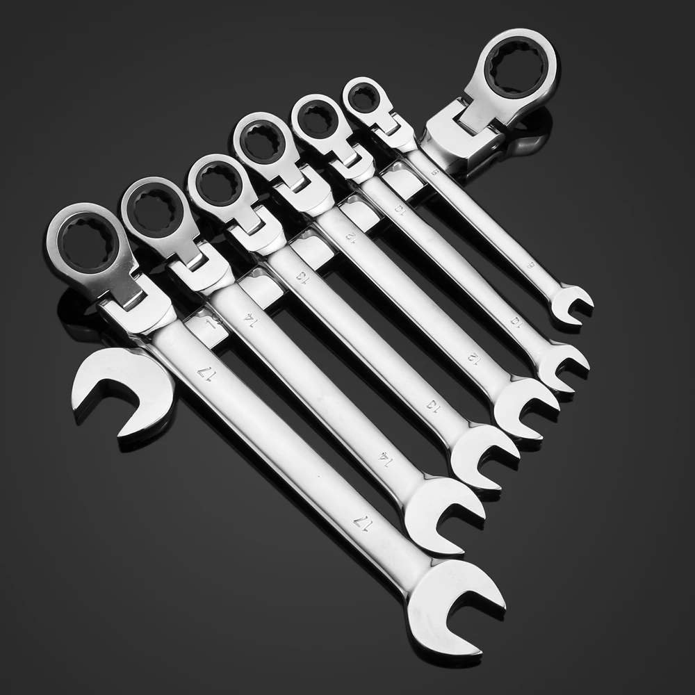 

7pcs multi tool universal Wrench set Universal Key Double-ended torque wrench Ratchet Spanner Open-ended Auto Car Repair Tools