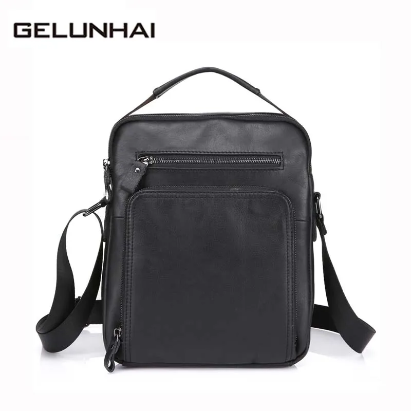 2019 Top Interior Compartment Solid Genuine Leather Bag Men Crossbody Bags Men&#39;s Messenger New ...