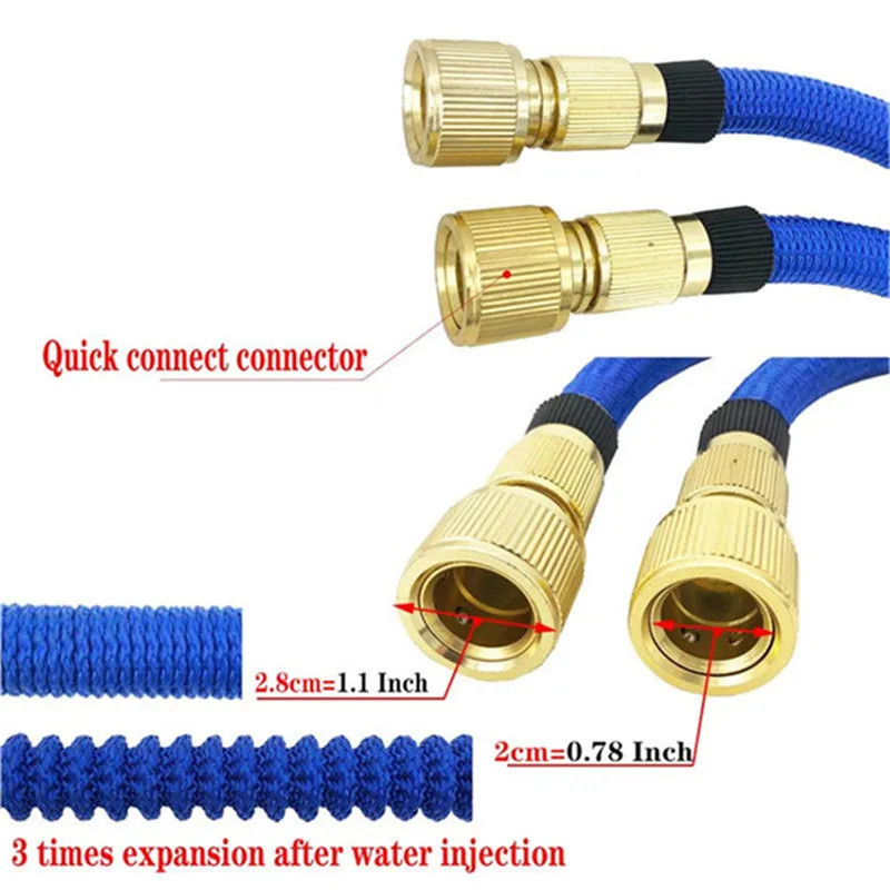 Для садового шланга расширяемый 25-100 футов волшебный садовый шланг гибкий высокого давления автомобильный ороситель шланг для орошения сада