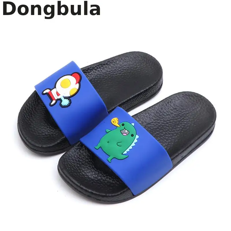 

2019new Summer Children Slippers For Boys Girls Flip Flops Fashion Cartoon Beach Sandals Baby House PVC Flat Swimming Shoes Kids