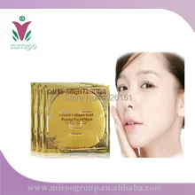 10 шт./партия Золотая био-Коллагеновая кристальная маска для лица, Золотая с кристаллами коллагена маска для лица для ухода за лицом против старения(с CE