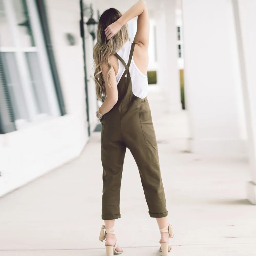 

Women Loose Casual Baggy Jumpsuit Strap Bib Pants Trousers Overall Pants 400#