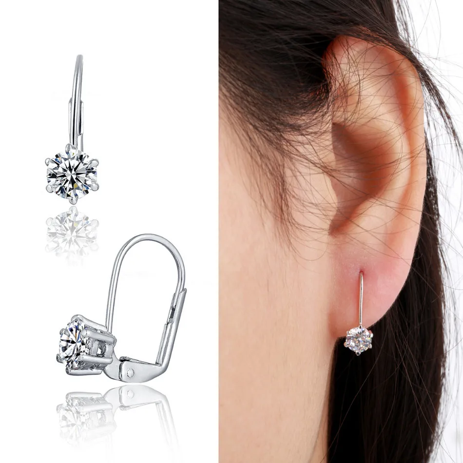 Женские круглые серьги кольца с цирконием Aros Aretes милые маленькие желтым розовым