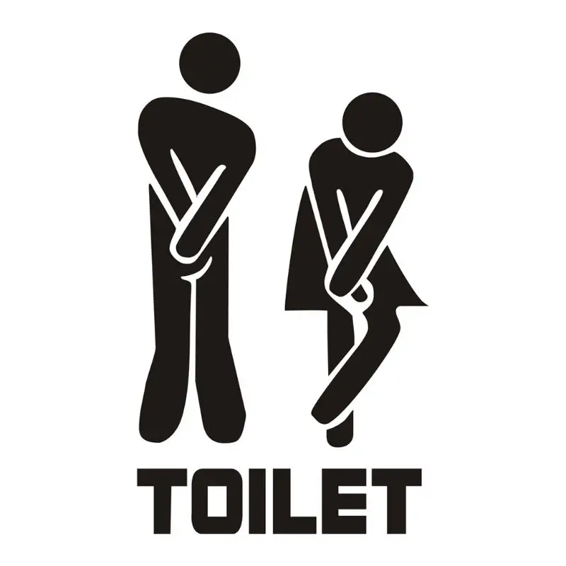 Съемный милый мужчина женщина Санузел Туалет WC Знак наклейки СЕМЬЯ DIY домашний декор