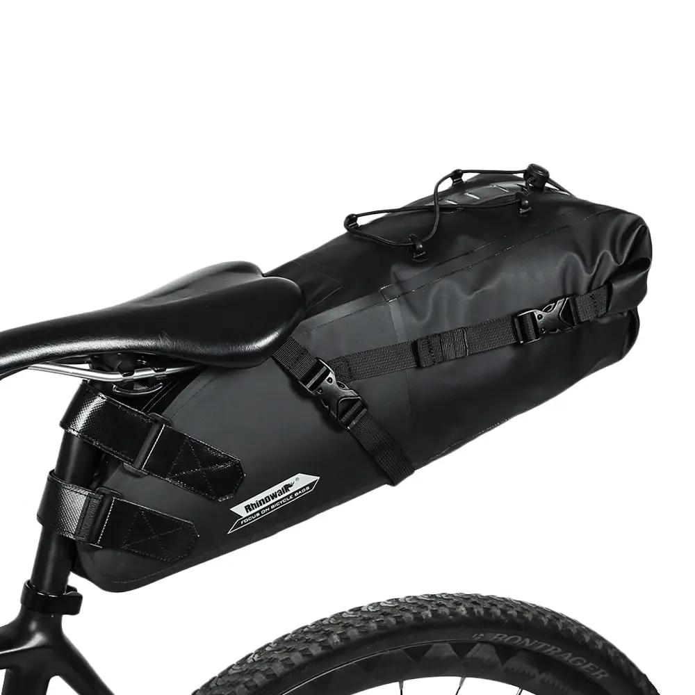 

RHINOWALK 10L Full Waterproof Bicycle Saddle Bag Road Mountain Bike Cycling Rear Rack Bag Luggage Pannier Bike Accessories