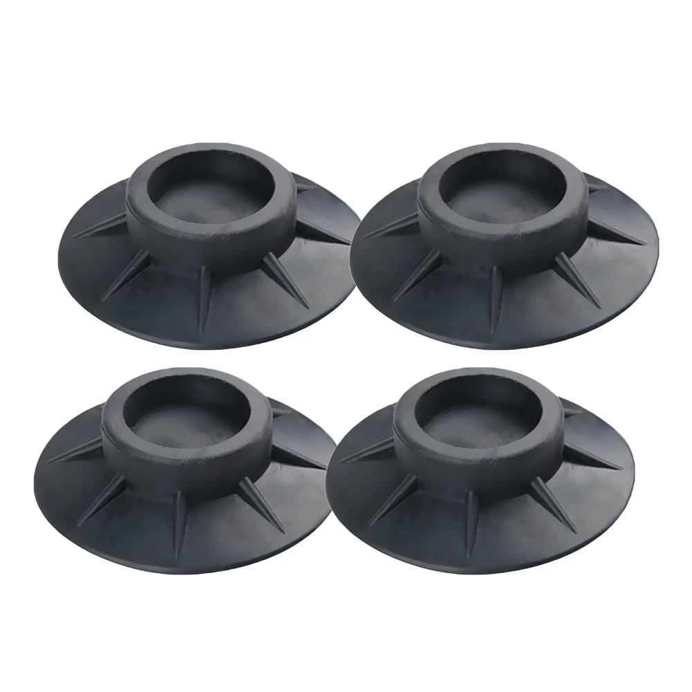 

4Pcs Feet Pads Shock Proof Elasticity Anti Vibration Mat Non Slip Protectors Black Furniture Washing Machine Universal Rubber