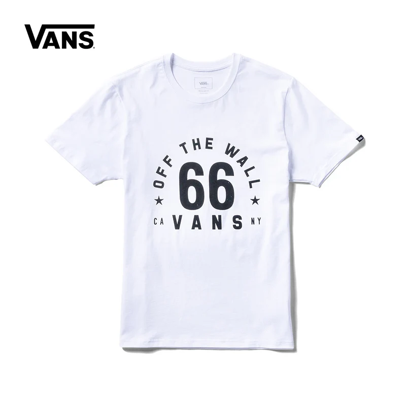 

Original New Arrival Vans Men's Logo O-neck T Shirt Cotton Short Sleeve Skateboarding Tops Tees Comfortable VN0A3DH4WHT/NS4/BLK