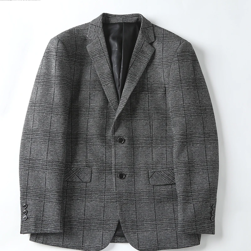 BATMO Новое поступление осенний высококачественный клетчатый повседневный мужской блейзер, мужские клетчатые костюмы куртки, 1957