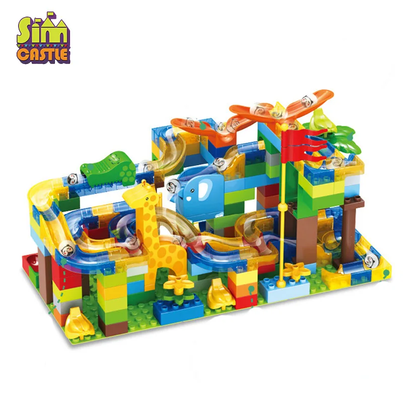 

Marble Race Maze Ball Track Building Blocks Plastic Funnel Slide Big Size Bricks Compatible Legingly Assemble Building blocks