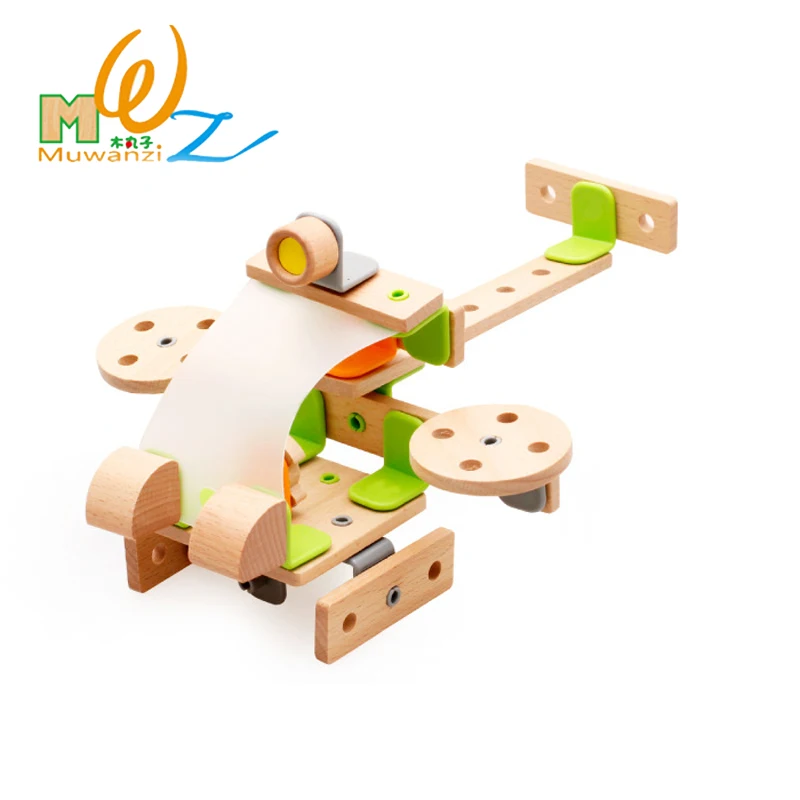 

Wooden Blocks Bricks Building Sets Kit Model Helicopters Plane Robot Educational Assemble Toy Gift For Children Kids Boys Girls