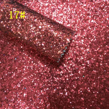 

synthetic PVC chunky red glitter leather fabric for shoes material sale by yard 91CM*137CM