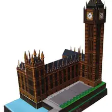 Англия Биг Бен знаменитое здание 3D бумажная модель «сделай сам» головоломка родитель-ребенок Руководство оригами Бумажная модель
