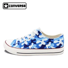 Пользовательские Дизайн темно-камуфляж ручной росписью обувь унисекс Converse Chuck Taylor низкая парусиновая кроссовки для мужчина женщина