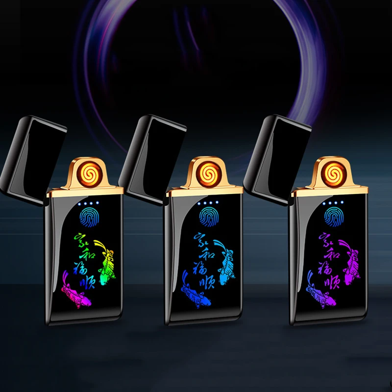 

WB-737 color screen touch sensor cigarette lighter custom usb charging windproof lighter