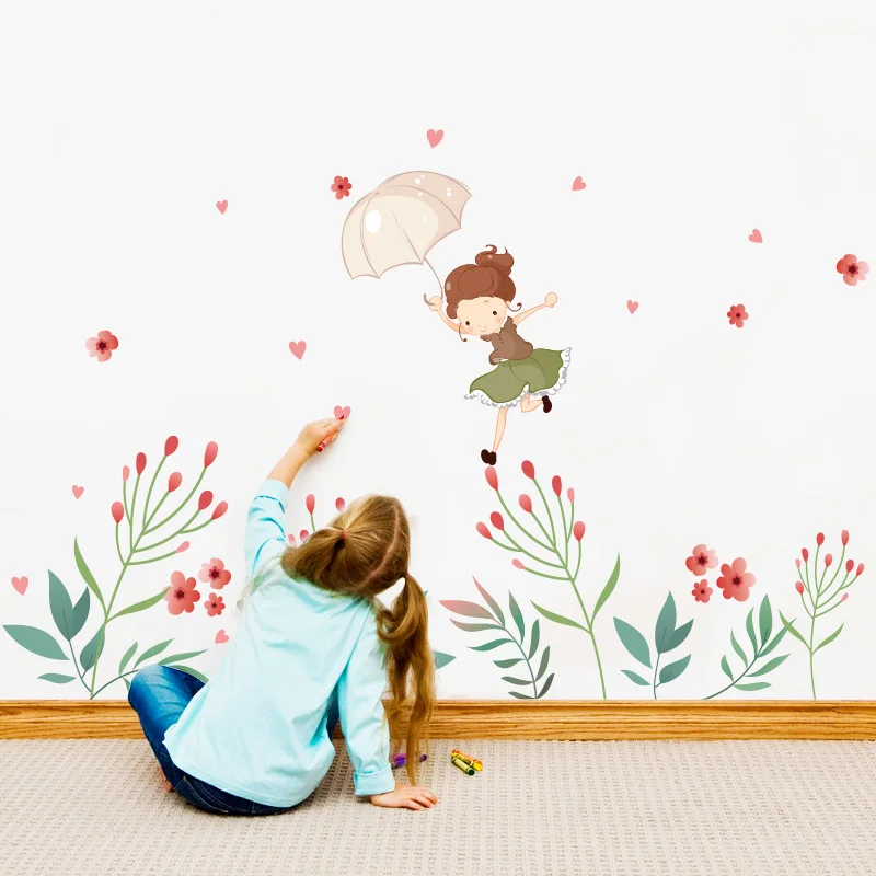 

Flower Bud Wall Decal Sticker Home/Store Decor DIY Removable Art Vinyl Mural For Kids Room/kindergarten/Living Room QTM286