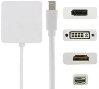 Flash Deal 50pcs 3 in 1 mini 1080P displayport mini dp to HDMI DVI Display port DP adapter converter cable for Apple macbook 1