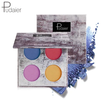 

NEW PUDAIER 4 Color Matte Eyeshadow Powder Palette High Pigment Aesthetic Eye Shadow Easy to Wear Waterproof Shimmer Eyes Makeup