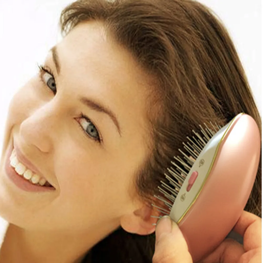 

Electric Massage Hair Brush Mini Negative Ion Hair Comb 3D Inflatable Comb Anti -Static Girls Hair Brush Battery Powered