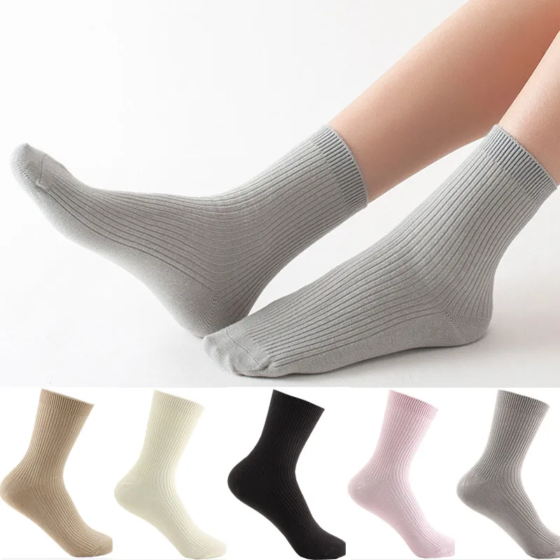 100% Cotton Women Socks Women's Lovely Socks Casual Female Contrast ...