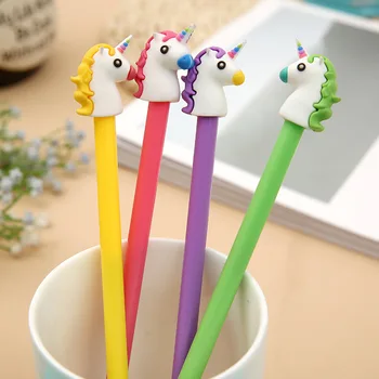 

48pcs/lot Korean creative cute cartoon horse doll lovely style gel pen unisex pen water ink sign pen black ink gift