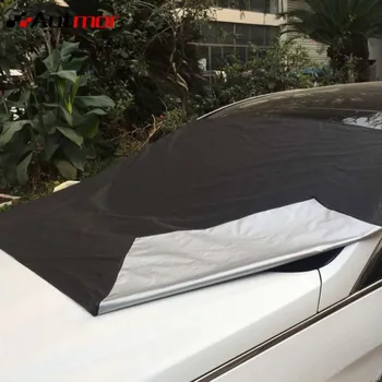 

Car Magnet Windshield Cover Snow Cover Sunshade Ice Snow Frost Protector Windshield Silver Black Cover