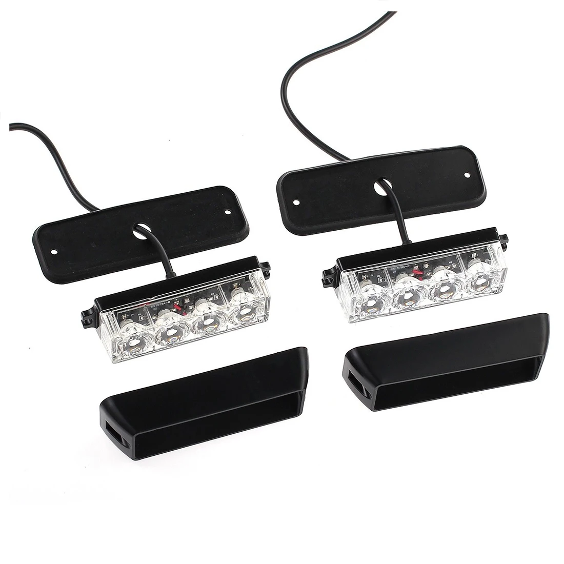 

Good 2pcs 4LED Recovery Flashing Lights Amber Car Truck Breakdown Beacon Strobe Lamp