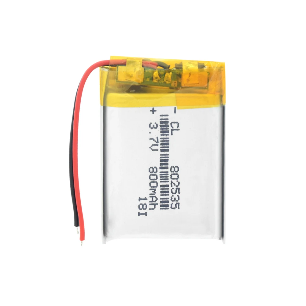

802535 3.7V 800mAh 082535 Lithium Polymer Li-Po li ion Rechargeable Battery cells For Mp3 MP4 MP5 GPS PSP mobile bluetooth