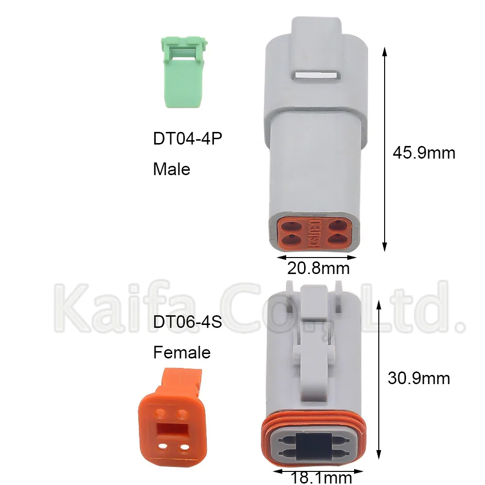 1 компл. Deutsch DT разъем DT06-2S/DT04-2P 2P 3P 4P 6P 8P водонепроницаемый Электрический разъем для автомобиля двигатель грузовик с шпильками 22-16AWG