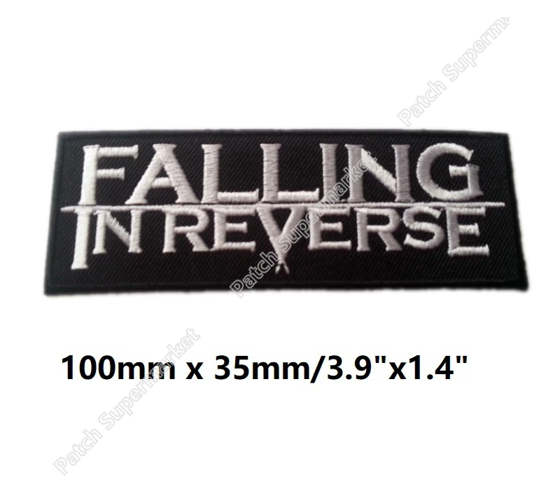 

3.9" FALLING IN REVERSE Embroidered patches HEAVY METAL PUNK ROCK band Music iron on badge Ronnie Radke Goodbye Graceful