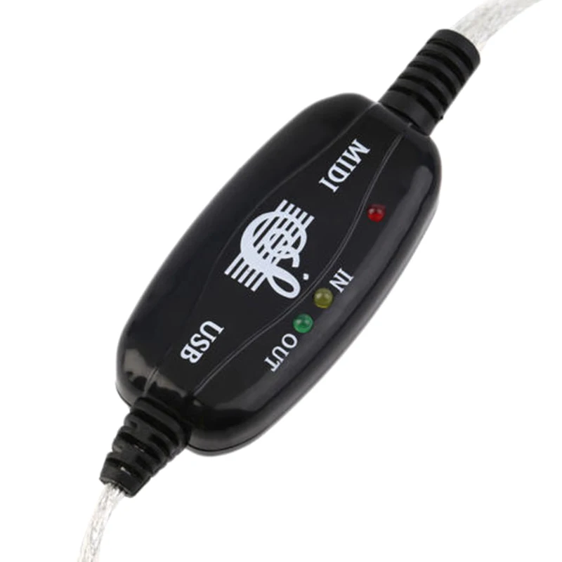 

USB IN-OUT MIDI Interface Cable Converter PC to Music Keyboard Adapter Cord YA88