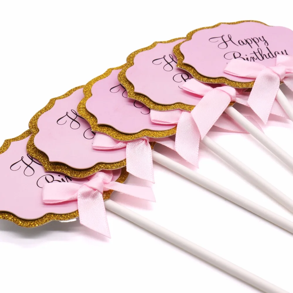 5 шт./компл. розовый/синий девочкам непременно понравится торт флаг с днем рождения пустой торт Топпер Baby Shower украшения для кексов DIY вечерние поставки