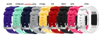 

DHL free . 50pcs/lot Sport Silicone Band wristband for Fit bit Charge 2 bracelet .charge2 smooth silicone band