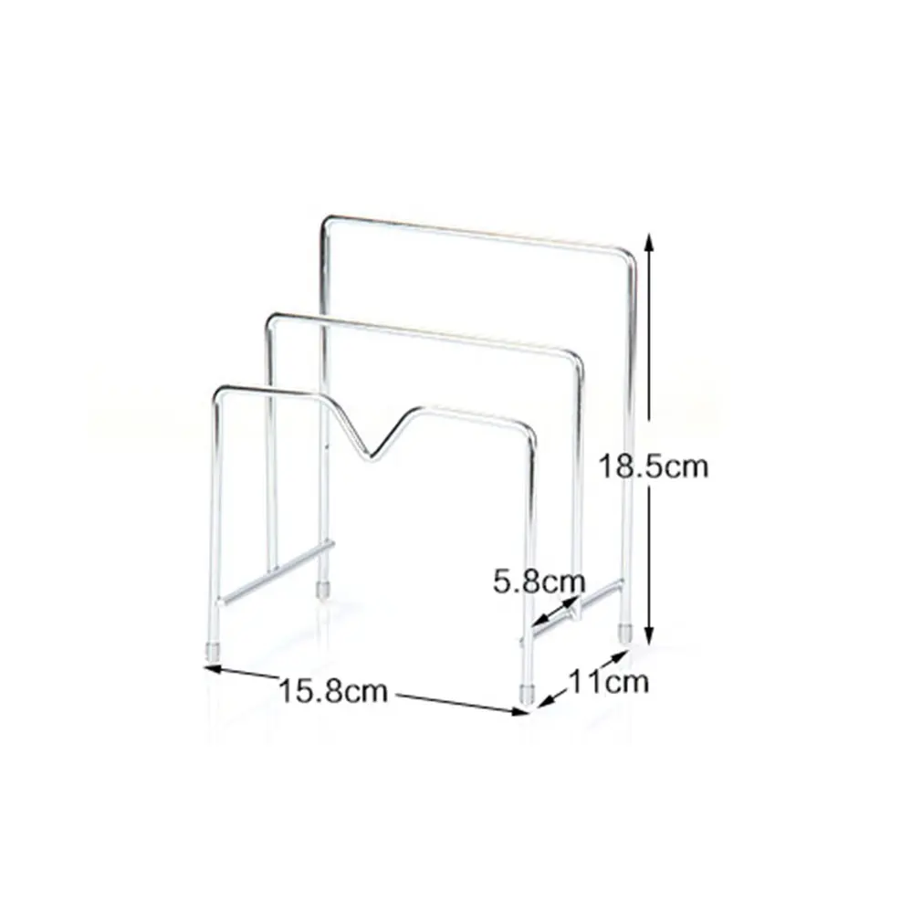 Многослойная кухонная Полочка для кухонной утвари стойка для крышек Органайзер подставка для крышек и держатель разделочной доски для хранения тарелка из нержавеющей стали