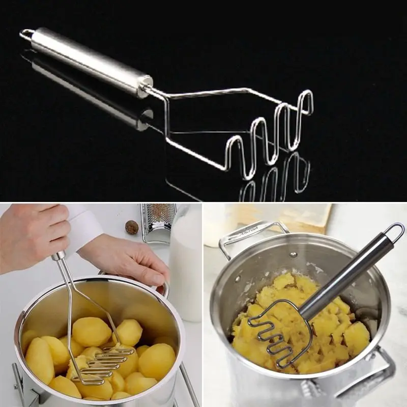 

Stainless Steel Wave Shape Potato Fruit Masher kitchen accessories for Convenient Smooth Mashed Potatoes
