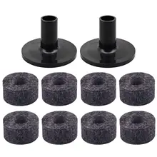 

FSTE-8PCS Cymbal Stand 25mm Felt Washer + 2PCS Cymbal Sleeves Replacement for Shelf Drum Kit