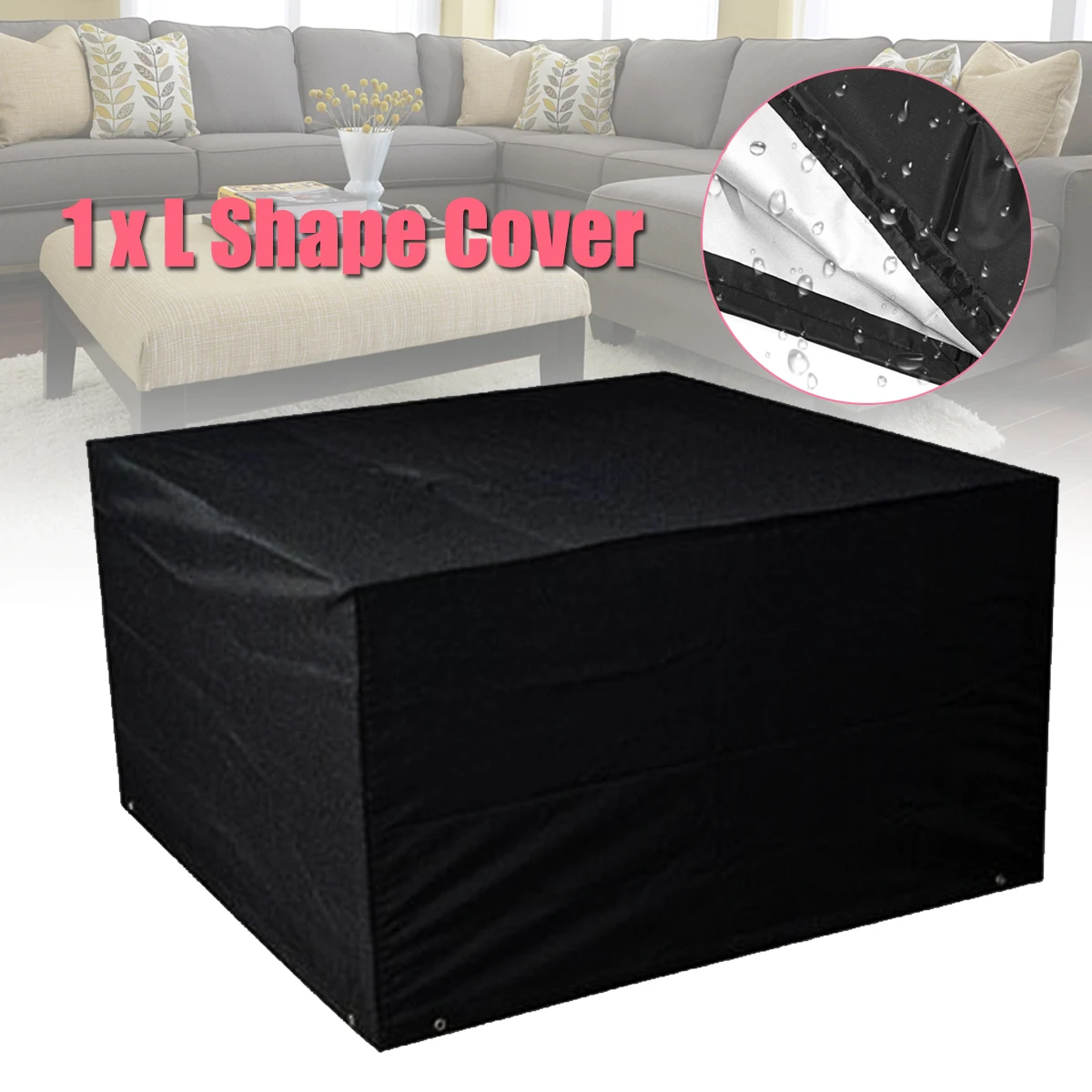 2pcs Patio Furniture Cover Outdoor Sectional Waterproof L Shape Dust For Garden L Shape Dust Cover For Outdoor Garden
