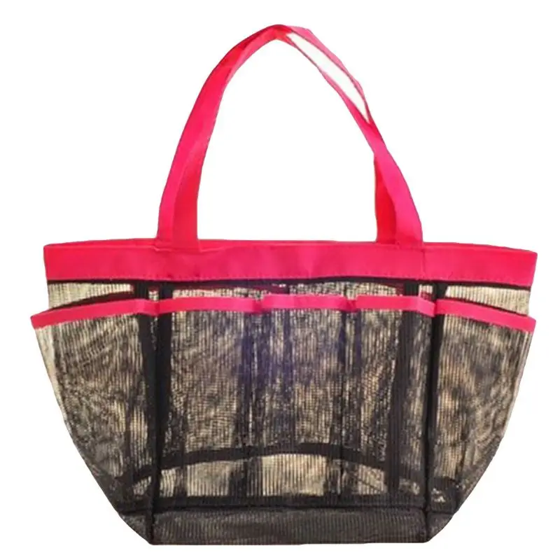 

Premium Quality Summer Mesh Travel Storage Bag Portable Large Capacity Beach Tote Handbag Toiletry Organizer