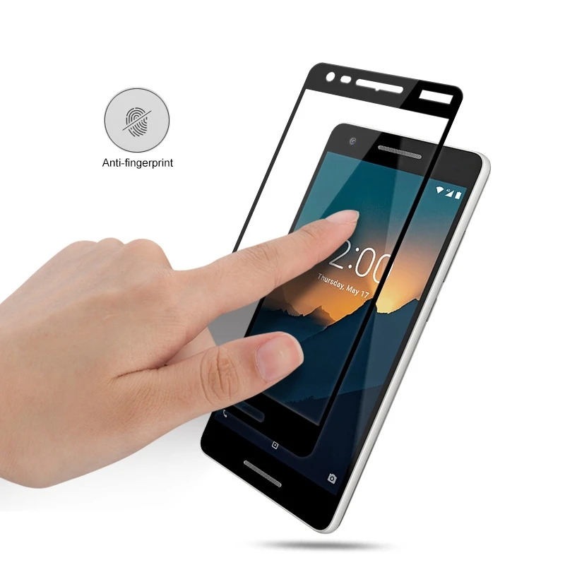 Для Nokia 2 1 2018 TA 1080 1092 9H 2.5D полное покрытие Закаленное стекло Защитная пленка для 1029