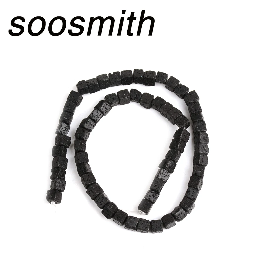 Бусины из натурального камня soosmith черные бусины лавы для самостоятельного