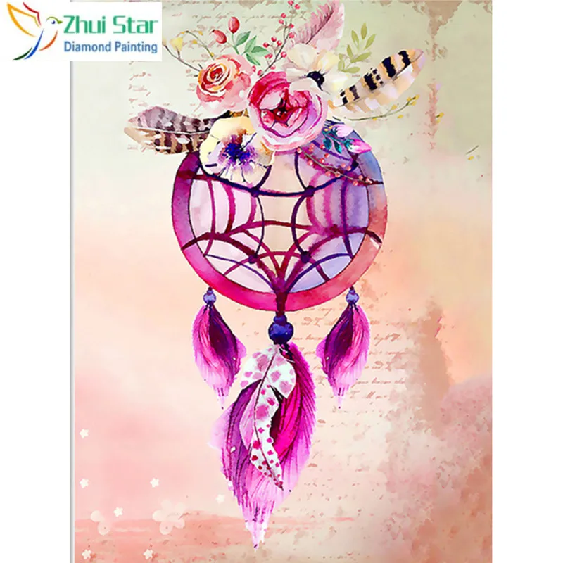 Diamond-embroidery-flowers-Dream-catcher-5D-DIY-pictures-Full-mosaic-kit-daimond-painting-Square-Rhinestones-cross.jpg_640x640
