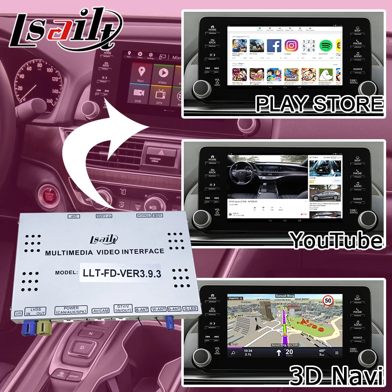 Lsailt Android gps навигационная коробка для Honda Accord high end-видео интерфейс коробка зеркальная ссылка youtube waze yandex navi