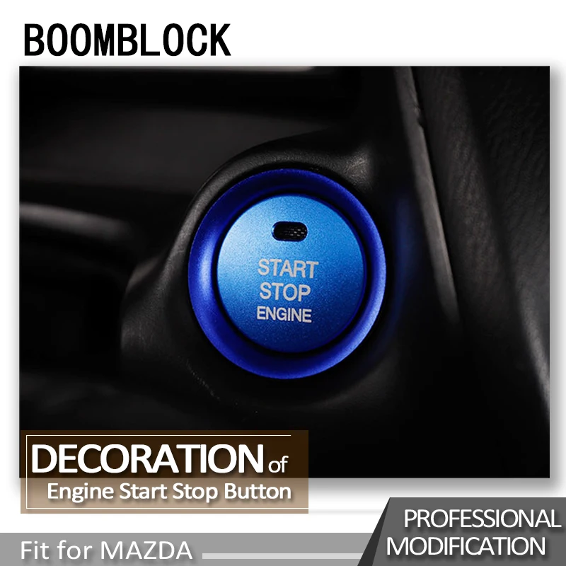 

Auto Car Styling Engine Start Stop Ignition Stickers For Mazda 3 6 CX-4 CX-5 CX 4 5 BM BN GJ1 GL Key Rings Covers Accessories