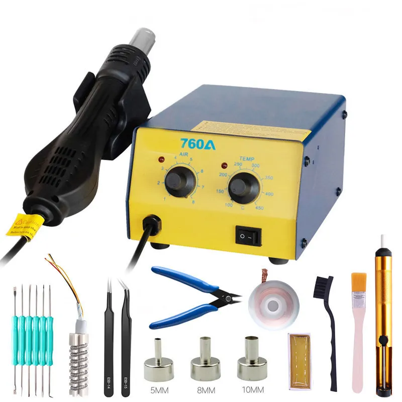 

Hot air gun desoldering station LED mobile phone repair tool digital display adjustable constant temperature desoldering station