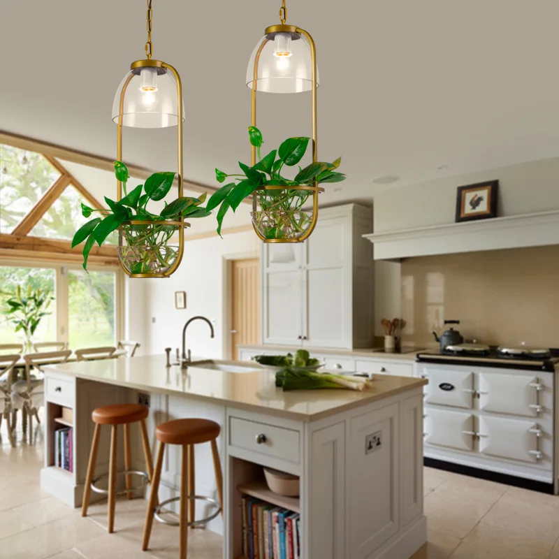 Пасторальный подвесной светильник, американский стиль, современное растение, цветочный горшок, лампа для растений, для ресторана, креативного кафе-отеля, Декор