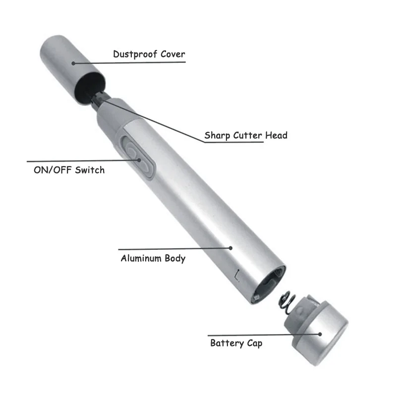 TONGTLETECH триммер для волос в носу для мужчин TW-236 персональный уход бритвенные инструменты батарея Высокое качество нержавеющая сталь лезвие супер тихий