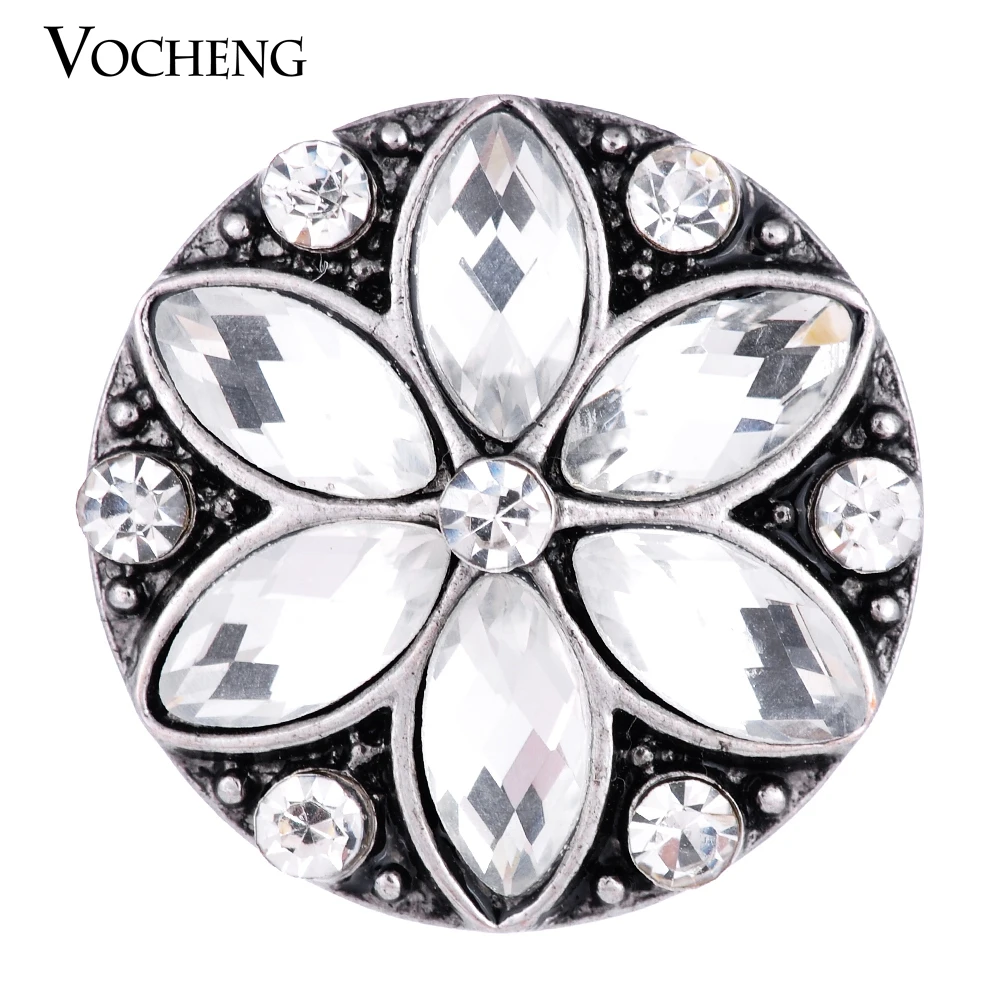 Vocheng Snap Charms 2 Colors Rhinestone 18mm Glam Button Jewelry Vn-1329