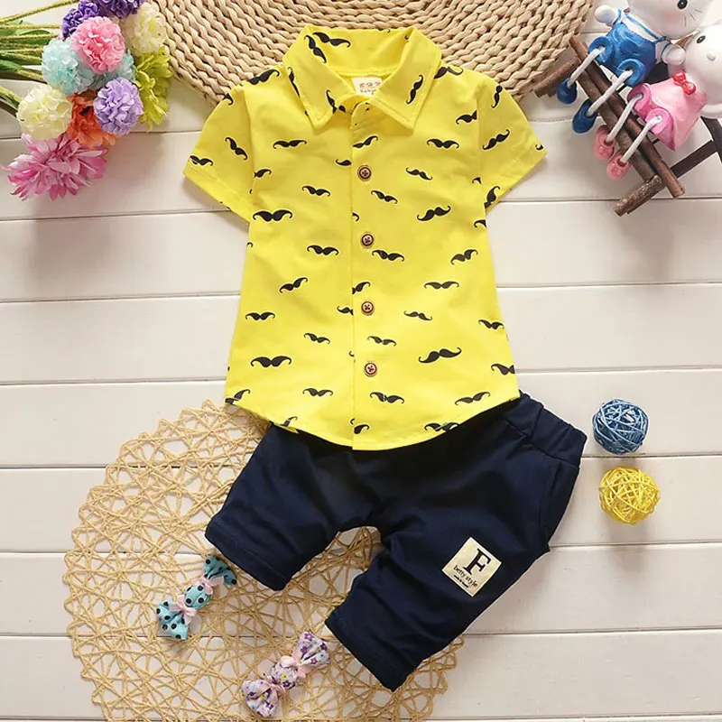 Newborn Baby Boy Clothes Set Blouse+Pant Infant Clothing Summer Outerwear Sport Kids Boy Cloth Children Kid Suit High Quality