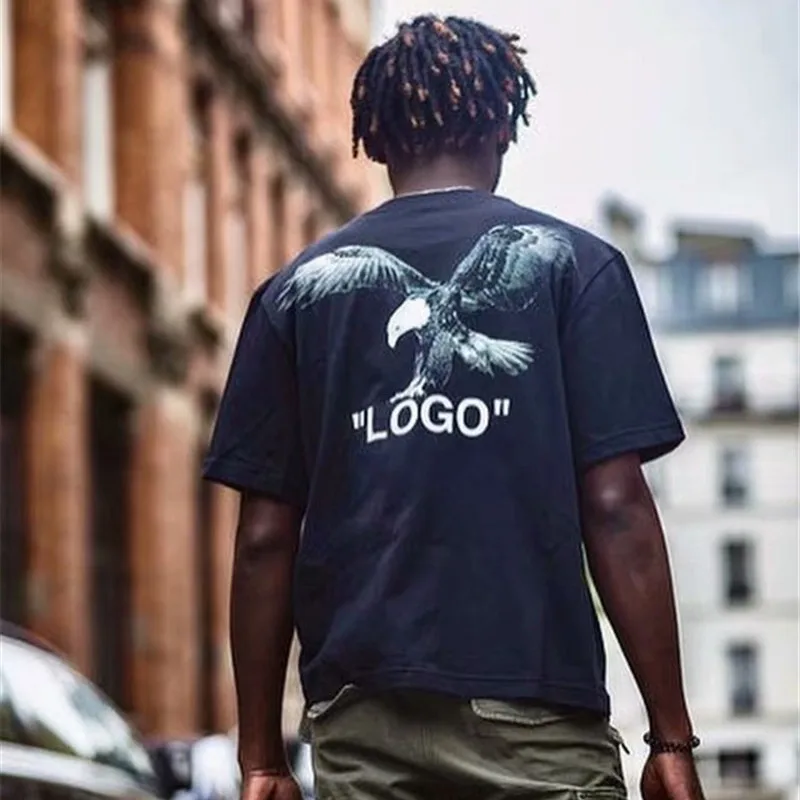 

Behind Eagles Big Logo Printed Tee T shirt Men Women Top Tees Hip-Hop Skateboard t-shirt