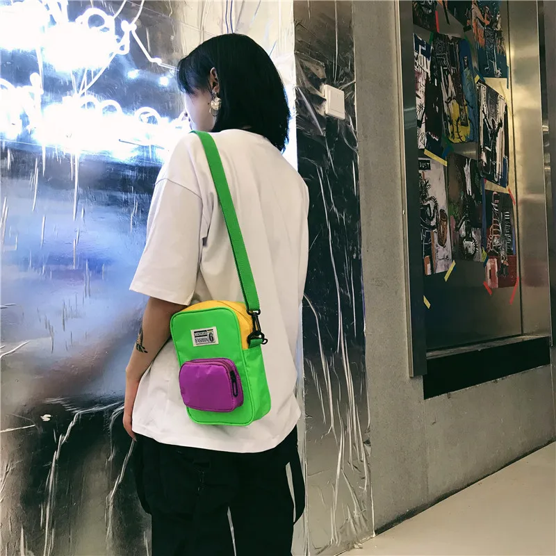 Menghuo Brand New Fashion Women Handbag Panelled Shoulder Bag Leisure Nylon Men Messenger Bag Female Crossbody Bags for Boys BagIMG_6068